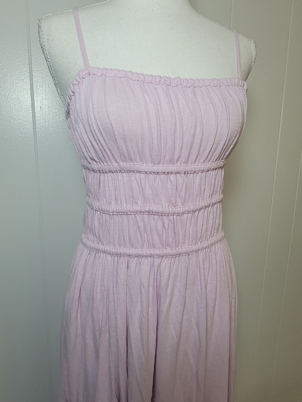 NWT American Eagle Outfitters Sunchaser Knit Smocked Bodice Midi Dress Cotton S - Picture 7 of 14